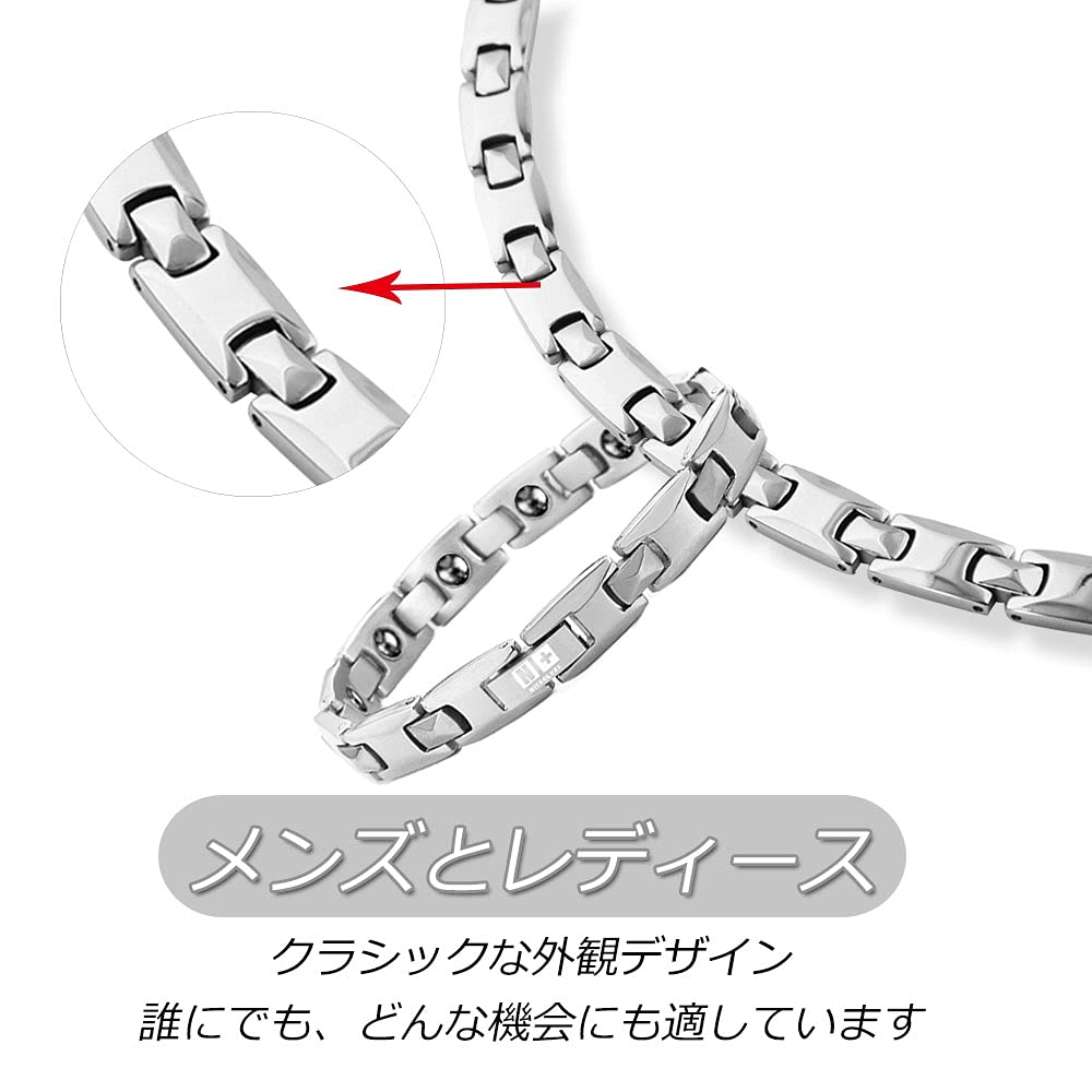 stainless steel磁気ネックレスブレスレットセット BANDEL 送料無料 バンデル アシム ブレスレット ネックレス 2点